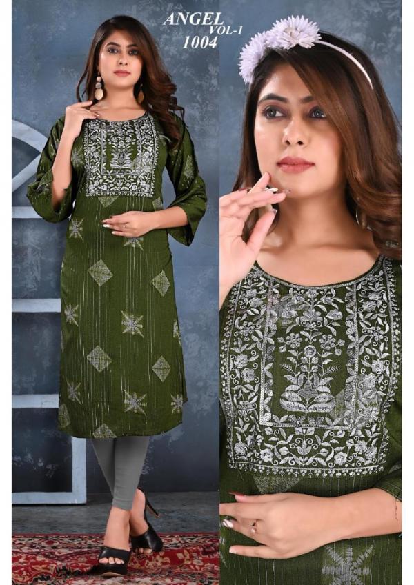 Riyaa Angel Vol 1 Rayon Designer Exclusive Kurti collection